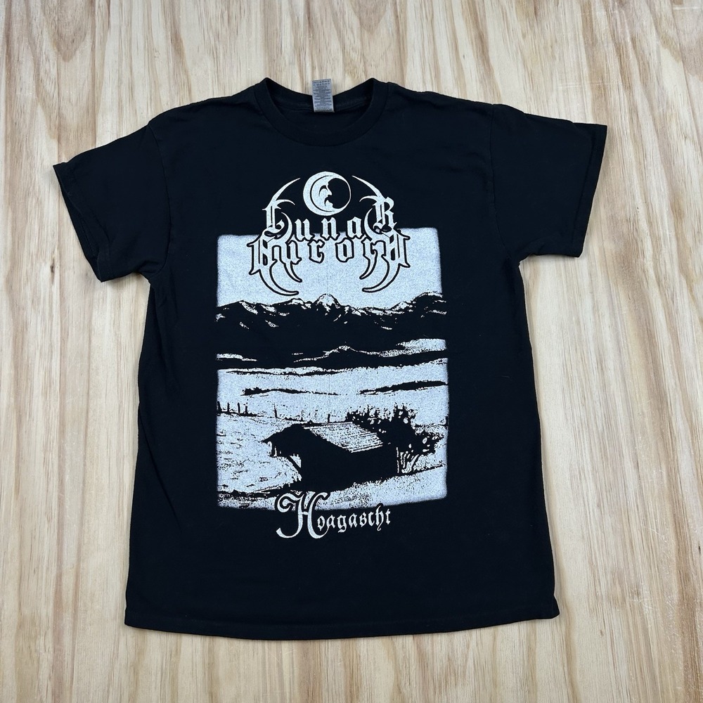 LUNAR AURORA "Old Logo" Hoagascht T Shirt Metal Grunge Rock Music Band